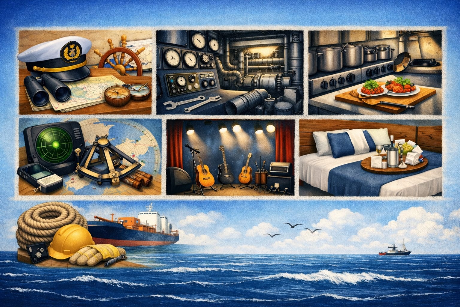 CRUISE SHIP DEPARTMENTS AND THE ROLES YOU CAN APPLY FOR